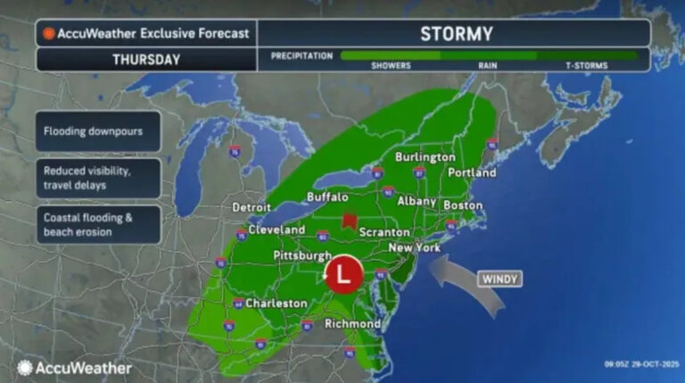 Ветровые предупреждения, выпущенные для 5 округов Нью-Джерси, поскольку сильный шторм надвигается с сильным дождем, 50 миль в час порывы