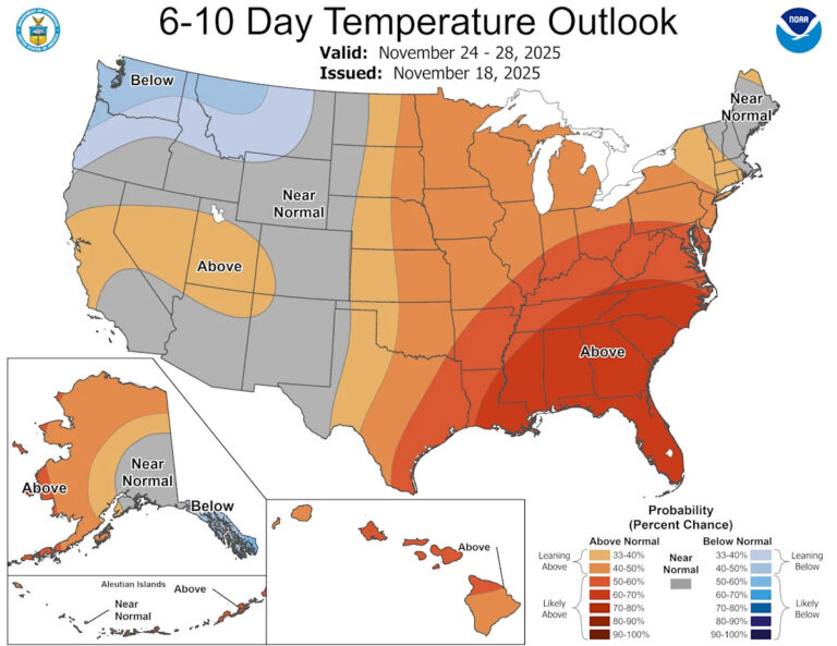 Первый снежный шторм в Нью-Джерси будет на День Благодарения?