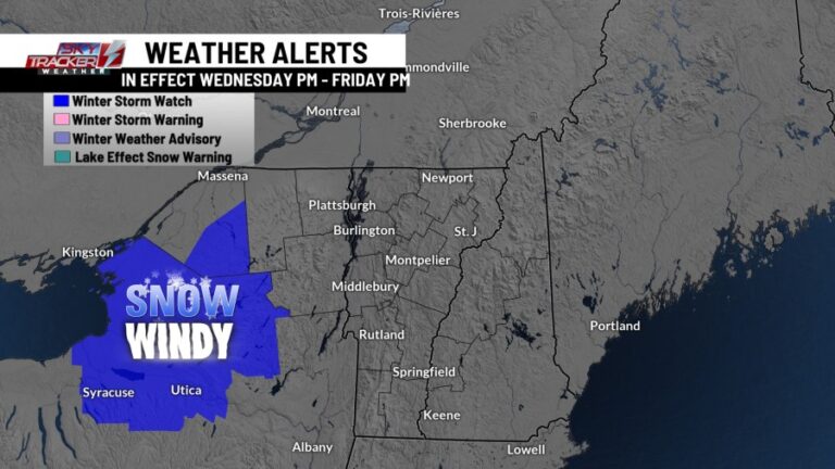 Зимние часы для шторма выпускаются в северном Нью-Йорке