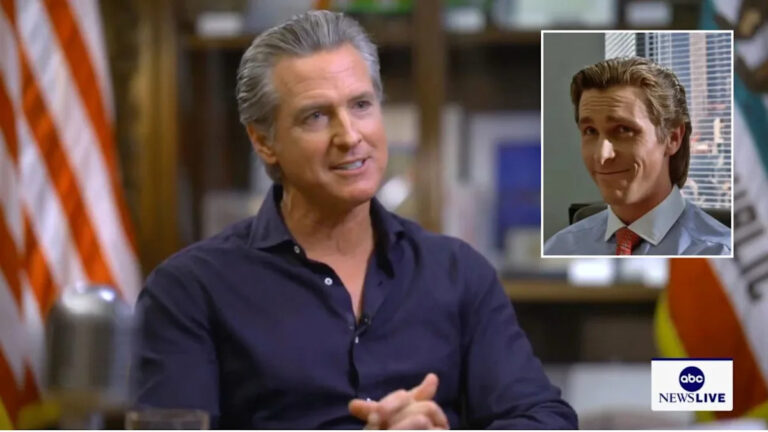 «Patrick Bateman Vibes»: Джон Карл Стунс Гэвин Ньюсом из ABC, раскрывая своих друзей, сравнивает его с «американским психопатом»