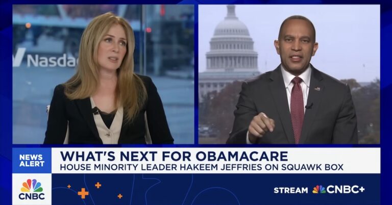 «Позор вам!» — раздраженная ведущая CNBC бросает глаза во время жаркого обмена с Хакимом Джеффрисом из-за здравоохранения