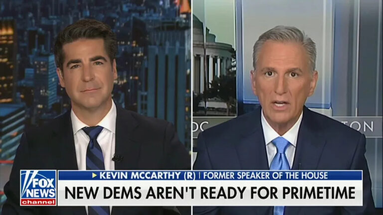 Кевин Маккарти предупреждает Джесси Уоттерса, что MTG, вероятно, является первым из многих республиканцев в Палате представителей, которые уйдут