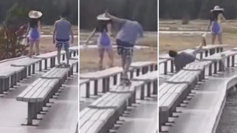 Турист из Йеллоустоуна испытывает мгновенные последствия после вопиющего игнорирования правил: «Незаконное и неуважительное поведение»