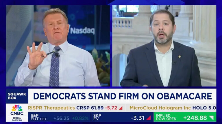 «Мы закончили!» — Джо Кернен из CNBC закрывает интервью с демократом в Сенате