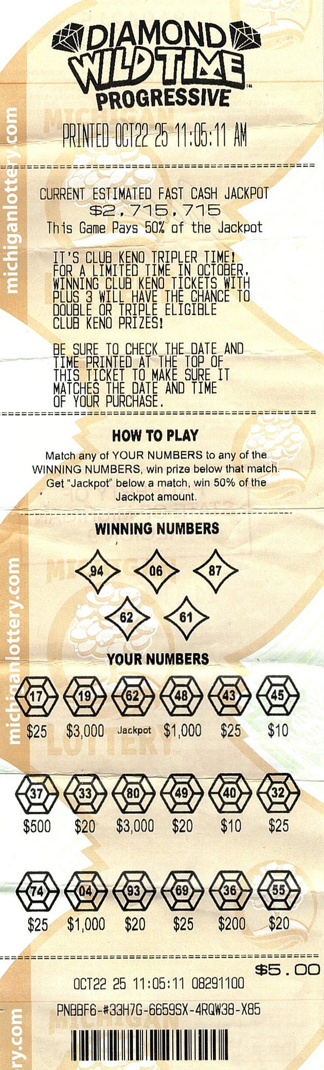 Где выиграли самые большие лотерейные билеты Мичигана, заявленные в октябре, были проданы
