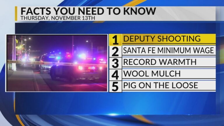 Свинья, причастная к стрельбе, минимальная зарплата в Санта-Фе, теплая погода, мульча из шерсти, Свинья на И-40