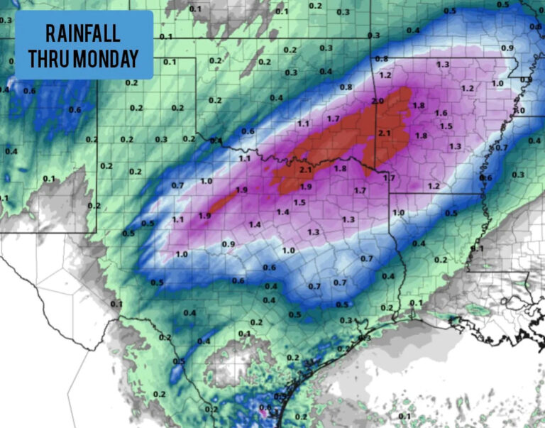 Сильный дождь, возможно, наводнение в некоторых частях Техаса, начиная с сегодняшнего вечера.