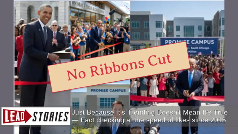 Обама, Трамп и Рубио не «срезали ленту» на бесплатном учебном и медицинском кампусе стоимостью 150 миллионов долларов в Чикаго или Майами — фальшивые истории с фабрик кликбейта