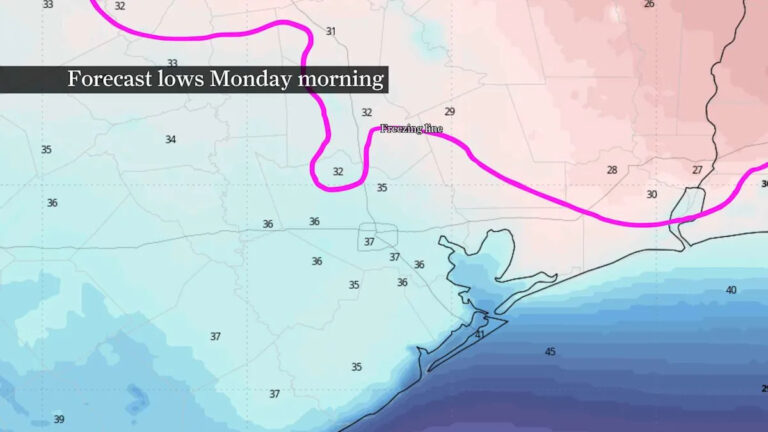 Может ли Хьюстон скоро увидеть свой первый мороз зимы?
