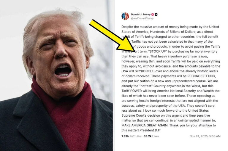 Трамп только что опубликовал предупреждение о том, что тарифные платежи собираются «свернуть», и все замечают одно и то же