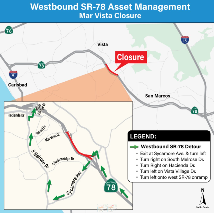 Caltrans закрывает шоссе 78 для сноса мостов