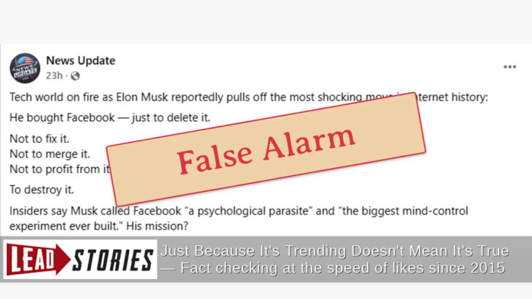 Факты: нет никаких доказательств того, что Илон Маск купил Facebook в «чистом листе» — поддельный новостной сайт издает слухи о создании трафика