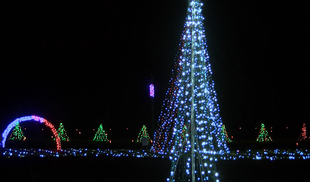 Рождественские световые шоу открылись в Johnson City & Gray