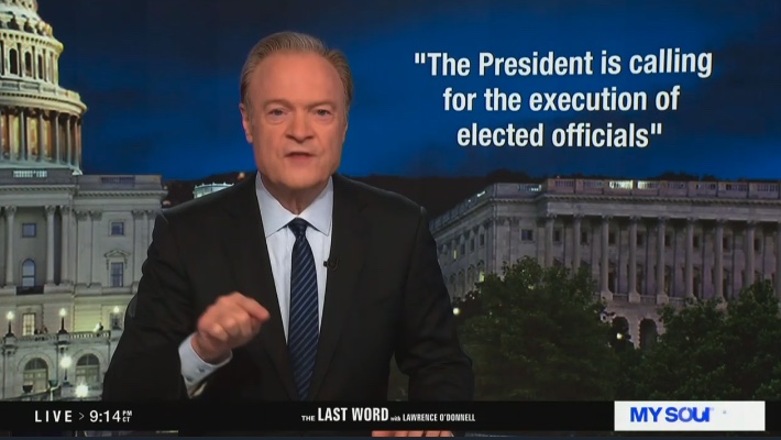 Лоуренс О’Доннелл назвал это «нарушением здравомыслия» и попросил сторонников Трампа ответить на сумасшедшие комментарии