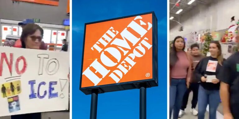 Протестующие роятся в Home Depot, чтобы купить и немедленно вернуть 17 центов «ледяных скребков», чтобы призвать к предполагаемому сотрудничеству ICE