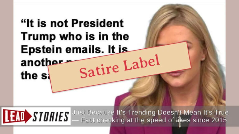 Пресс-секретарь Белого дома Каролина Ливитт не сказала, что Трамп, имя которого фигурирует в файлах Эпштейна, является «другим человеком с тем же именем»