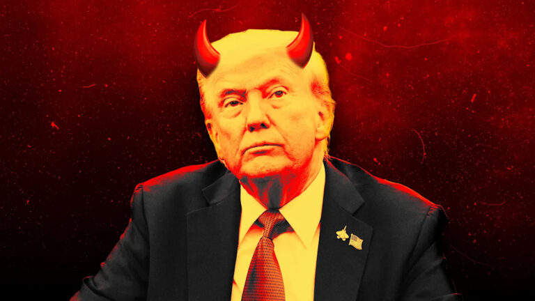 Дьявольская фотография Трампа вызвала онлайн-огненную бурю