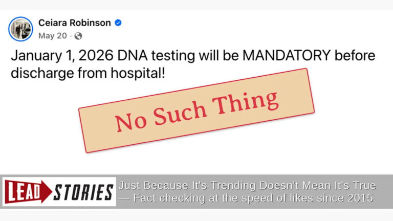 США не вводили обязательное тестирование ДНК до выписки из больницы с 1 января 2026 года