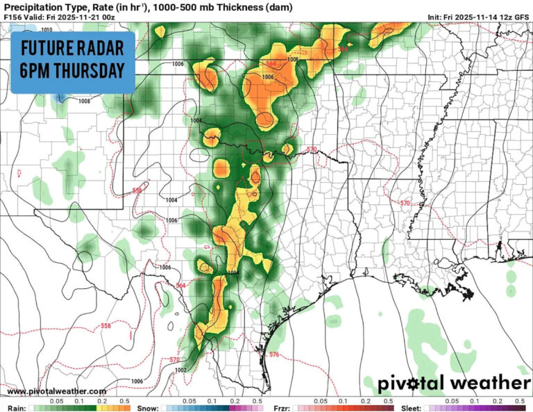 Южный Техас: Погодные модели показывают, что скоро произойдет смена основных моделей.