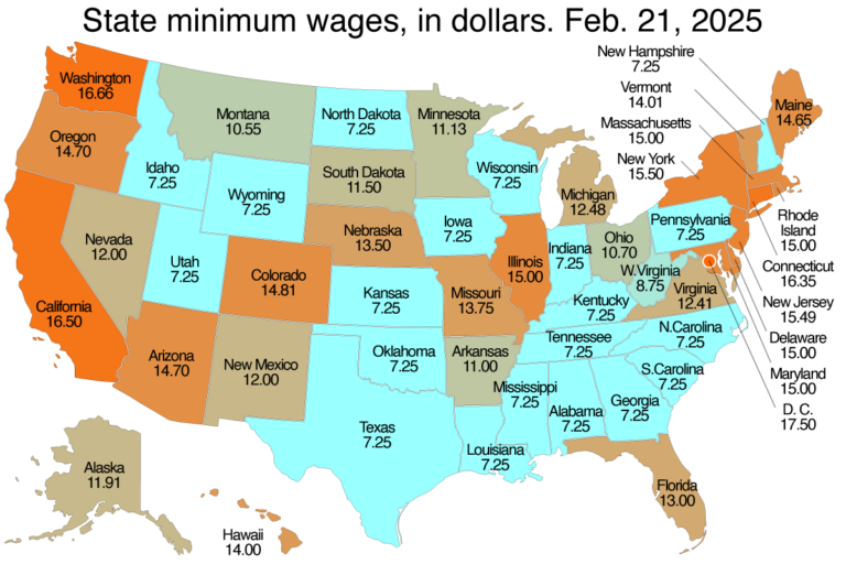 19 штатов повышают минимальную зарплату, Луизиана одна из них?