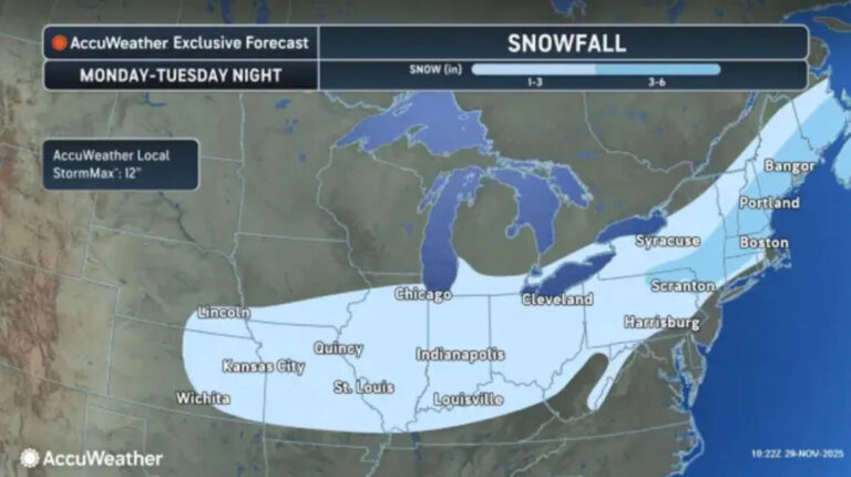 Снег, зимний микс, дождь в Нью-Джерси, прогноз на зимний шторм во вторник.