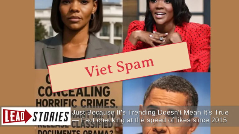 Фактчек: «Обама Мошенничеств» не был «просто разоблачён на Fox Live» Кэндис Оуэнс, Бен Шапиро, Жанин Пирро, Грег Гутфельд, или кто-либо ещё — это вьетнамский спам