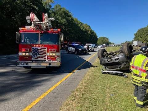 1 человек, перевезенный по воздуху после крушения многоцелевого транспортного средства на маршруте 58