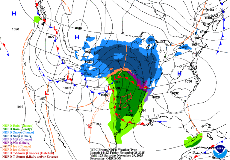 Снежная буря, чтобы нанести ущерб путешествиям на выходные на Среднем Западе.