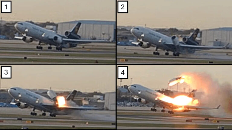 Взлом левого двигателя винил в крушении грузового самолета UPS в предварительном отчете