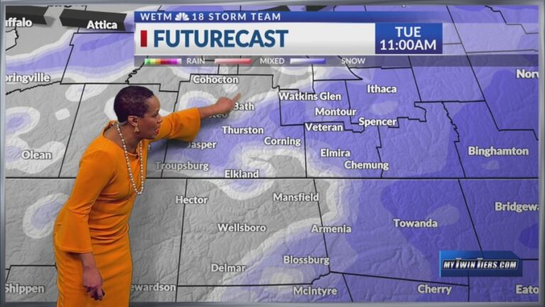 18 STORM TEAM WEATHER ALERT DAY: Winter Weather Advisory for the Twin Tiers (недоступная ссылка — история).