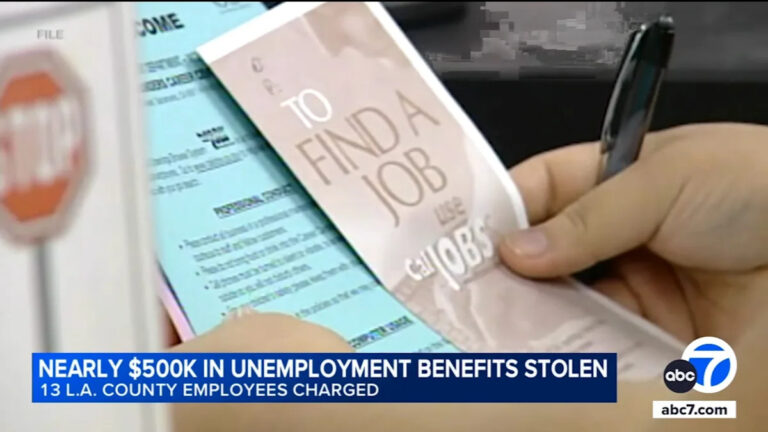 13 работников округа Лос-Анджелеса обвиняются в краже 437 тысяч долларов в виде пособий по безработице