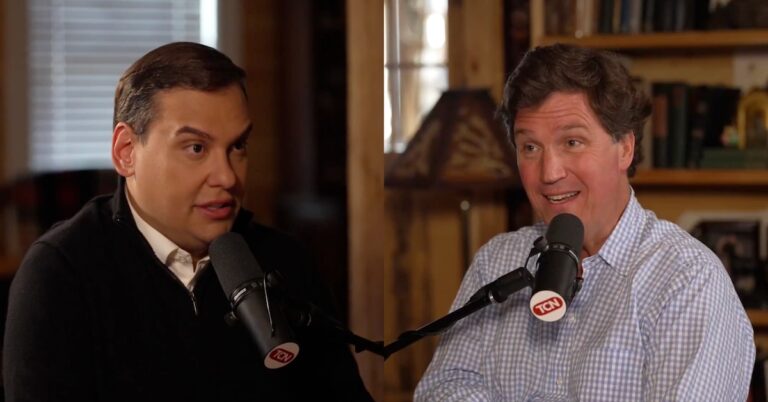 Джордж Сантос шокировал Такера Карлсона, заявив, что тюрьма полна либералов, ненавидящих Трампа