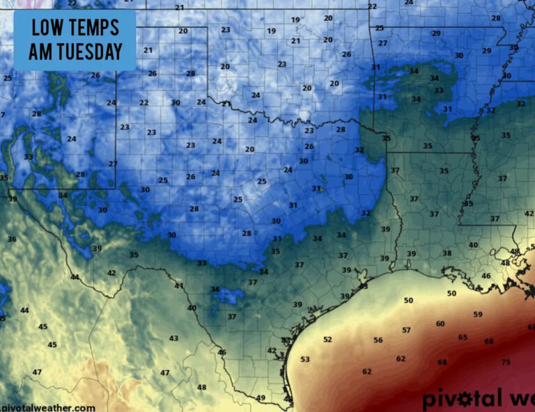 В Техасе холодное начало декабря, но в пути надвигается серьезная смена погоды.